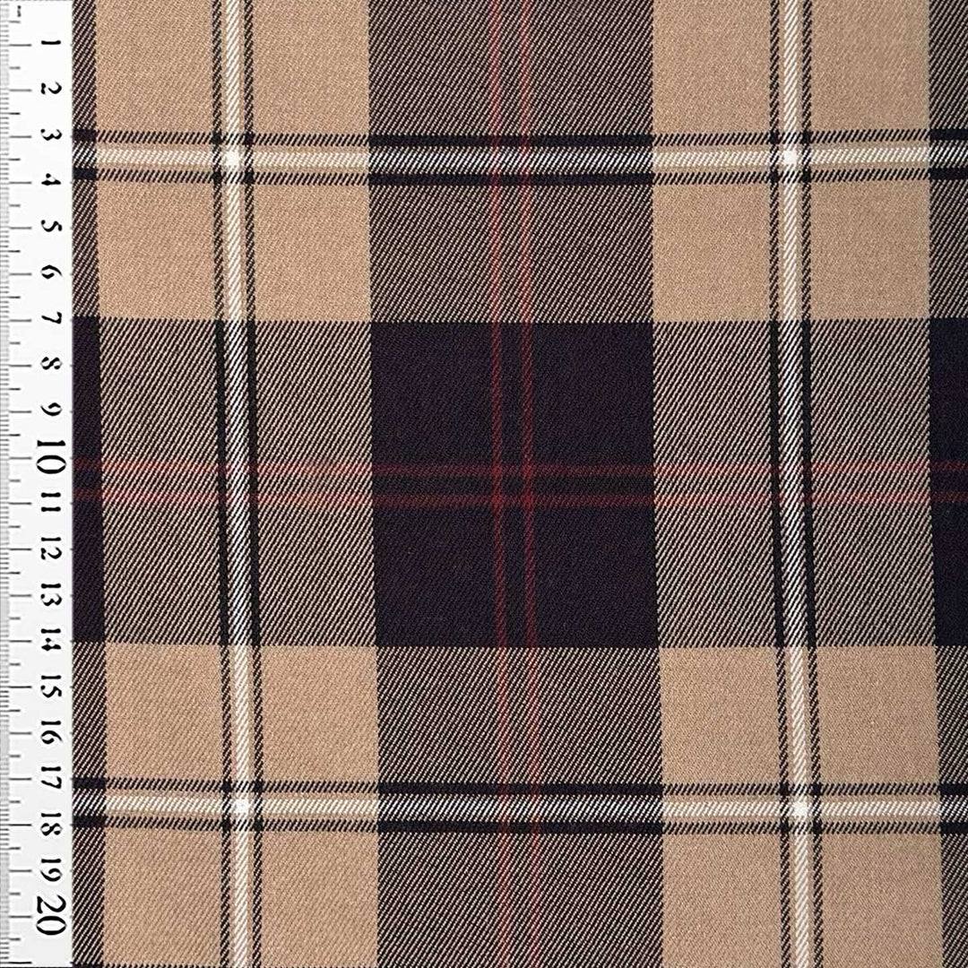 Ternet stof i beige og marine