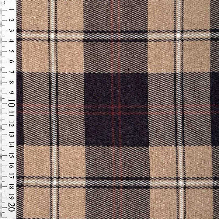 Ternet stof i beige og marine