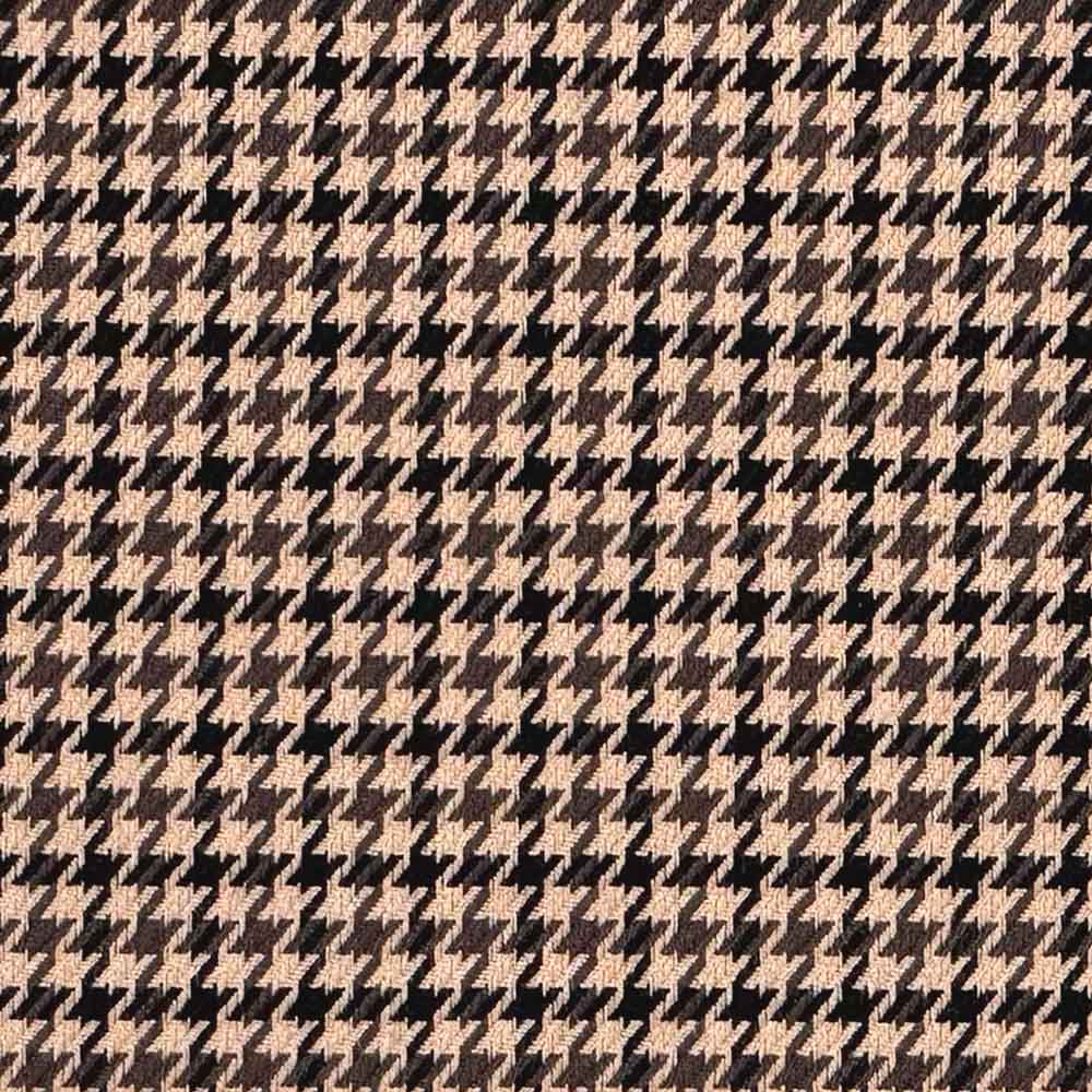 Ternet stof i sort/brun og beige
