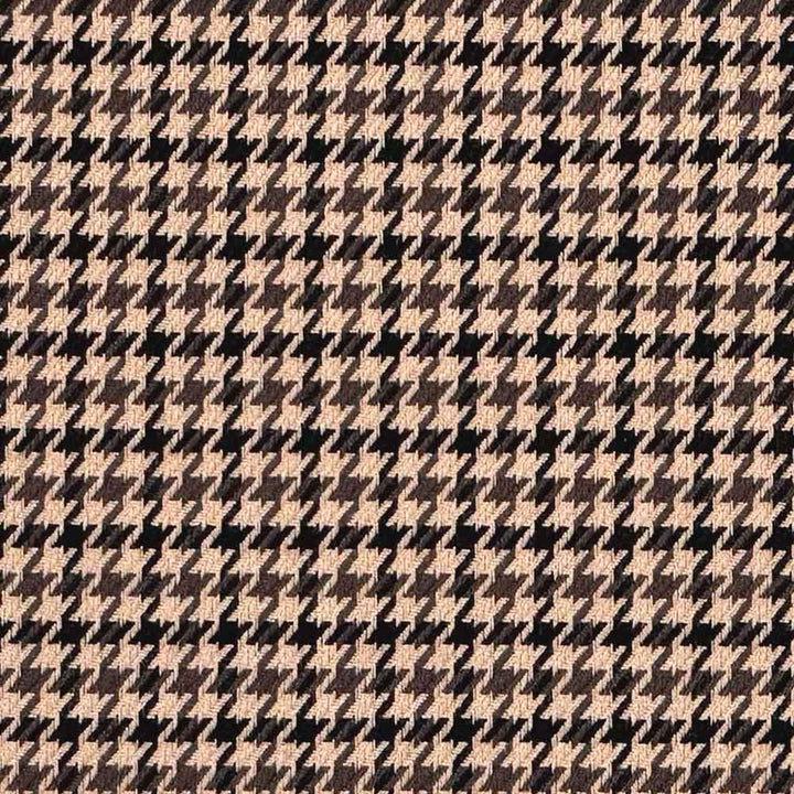 Ternet stof i sort/brun og beige