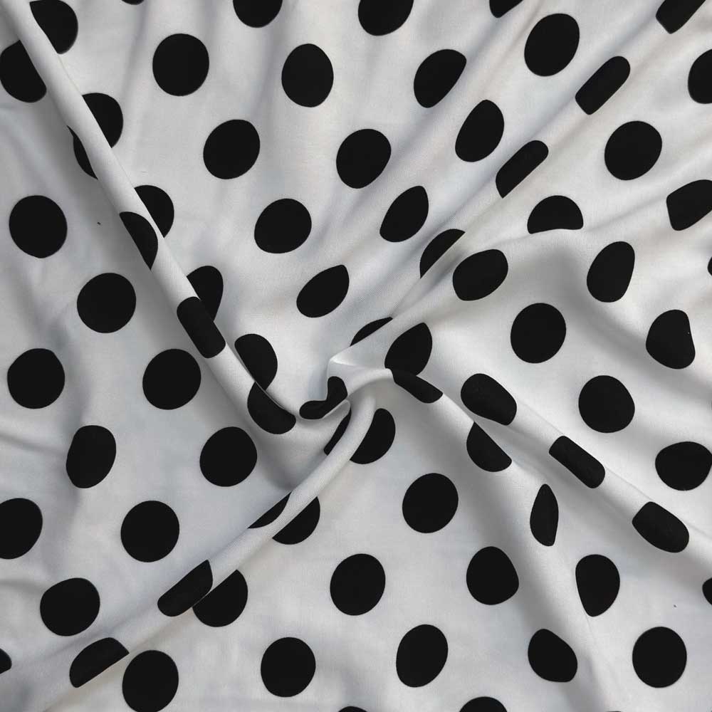 Fast viscose med sorte prikker 25 mm