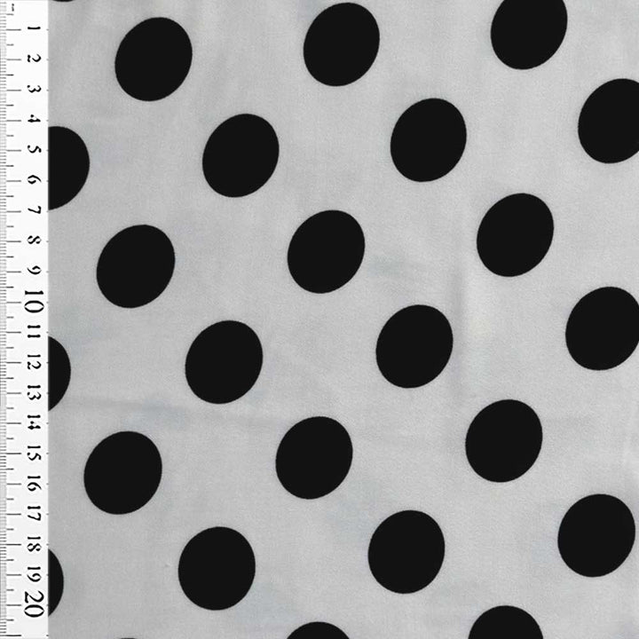 Fast viscose med sorte prikker 25 mm