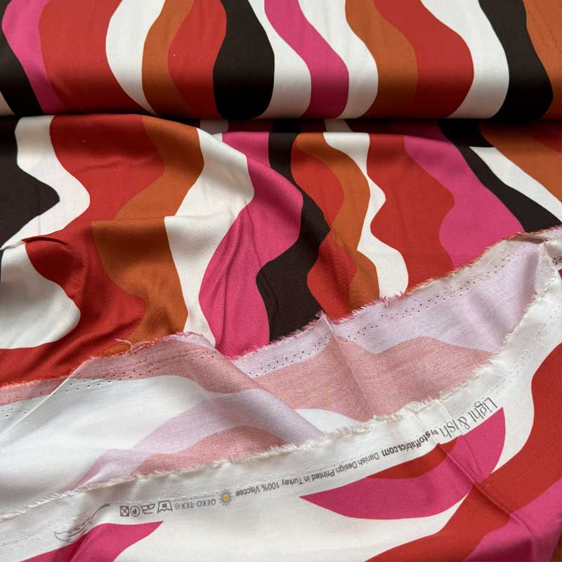 Fast viscose med retro mønster fra Light and Lush