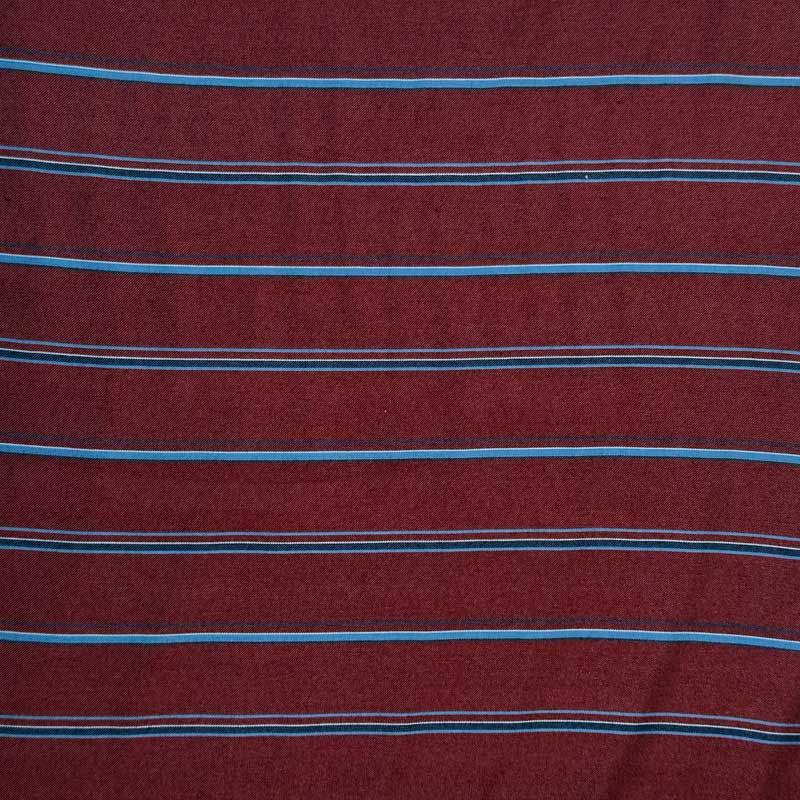 Viscose satin med striber i vinrød