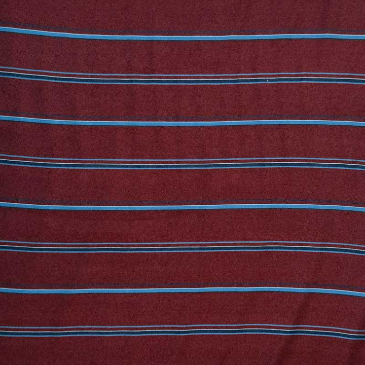 Viscose satin med striber i vinrød