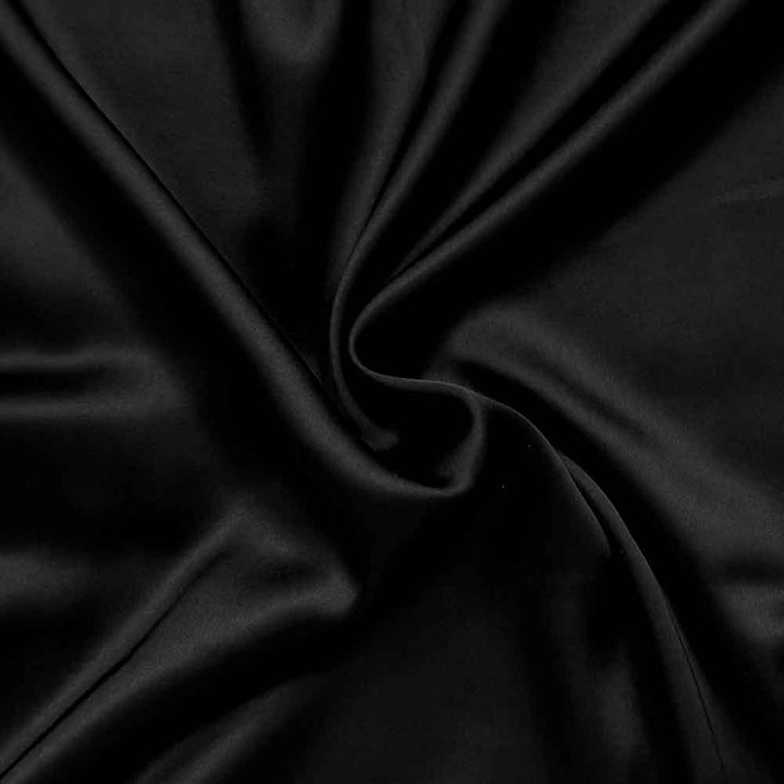 Fast viscose satin med lidt stræk i sort