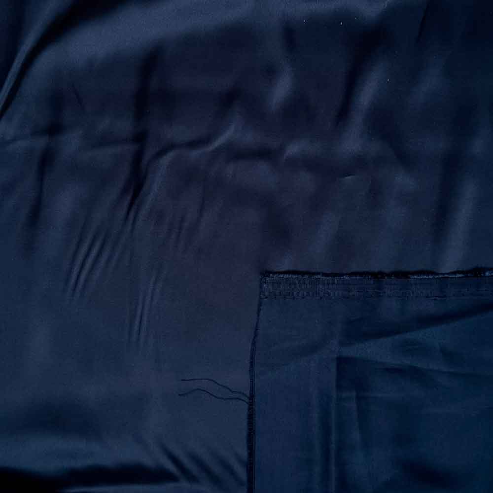 Fast viscose satin med lidt stræk i mørkeblå