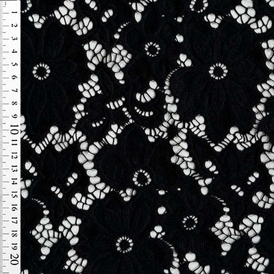 Stræk blonde med blomst, Sort - KreStoffer