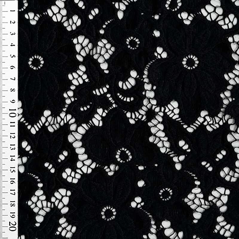 Stræk blonde med blomst, Sort - KreStoffer