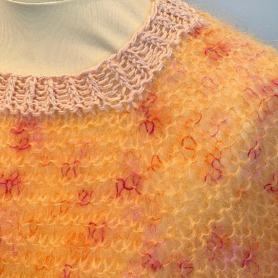 Strikkekit Bellissimo Top i Bella color, Sunday og Drops Glitter garn