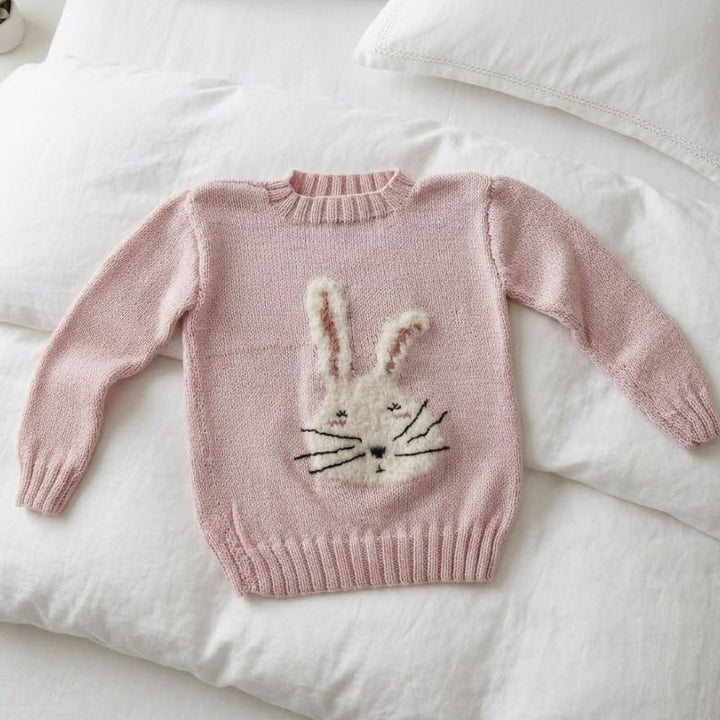Bluse med Kanin i Lana Cotton 212 og Alpaca Boucle