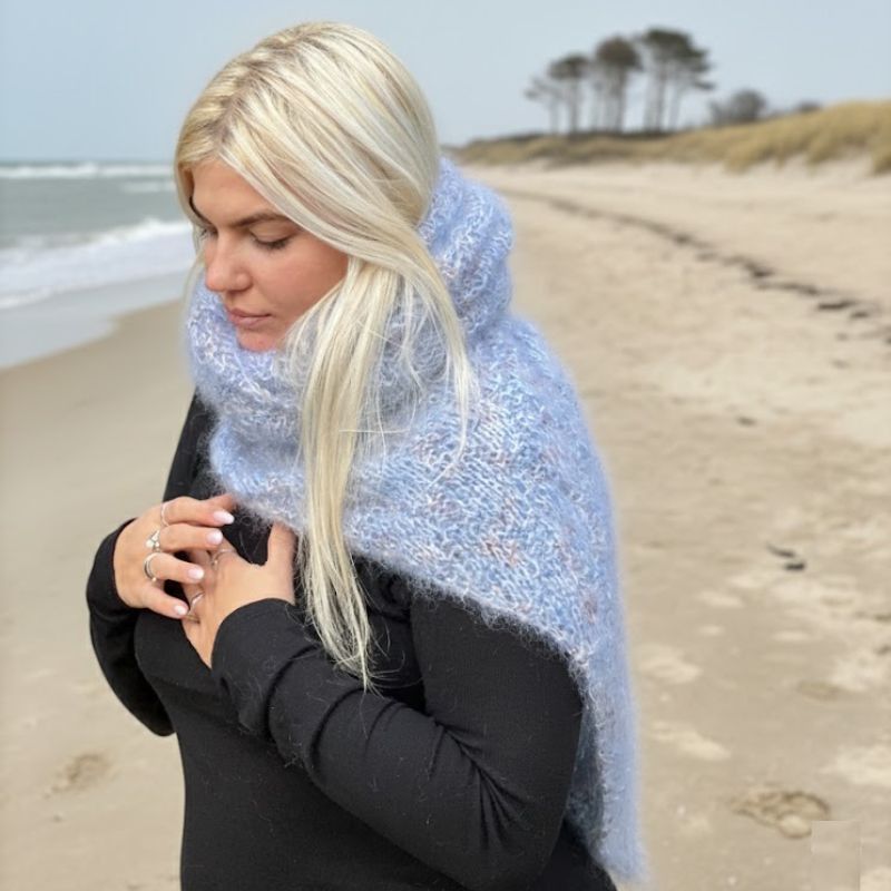 Strikkekit Diamant Shawl fra NORDIC KNIT HOUSE i Bella garn