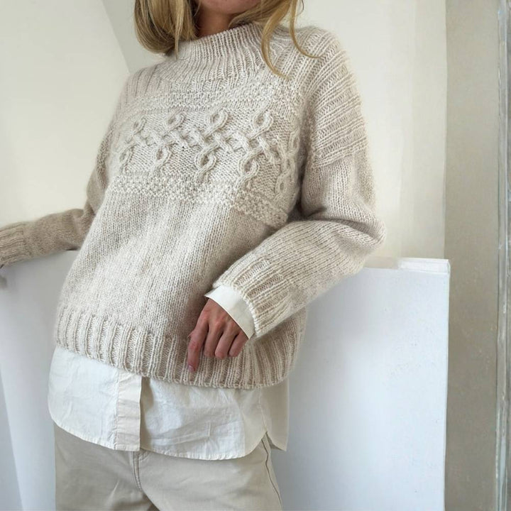 Strikkekit Edith Sweater fra Le Knit i Tynd Peer Gynt og Tynd Silk Mohair