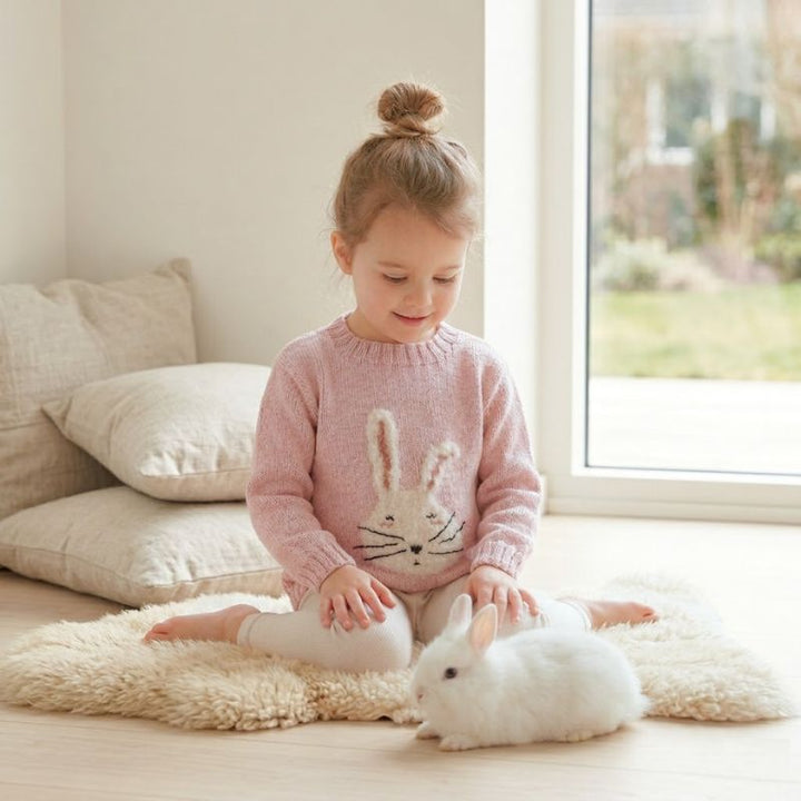 Strik en bluse med Kanin i Lana Cotton 212 og Alpaca Boucle