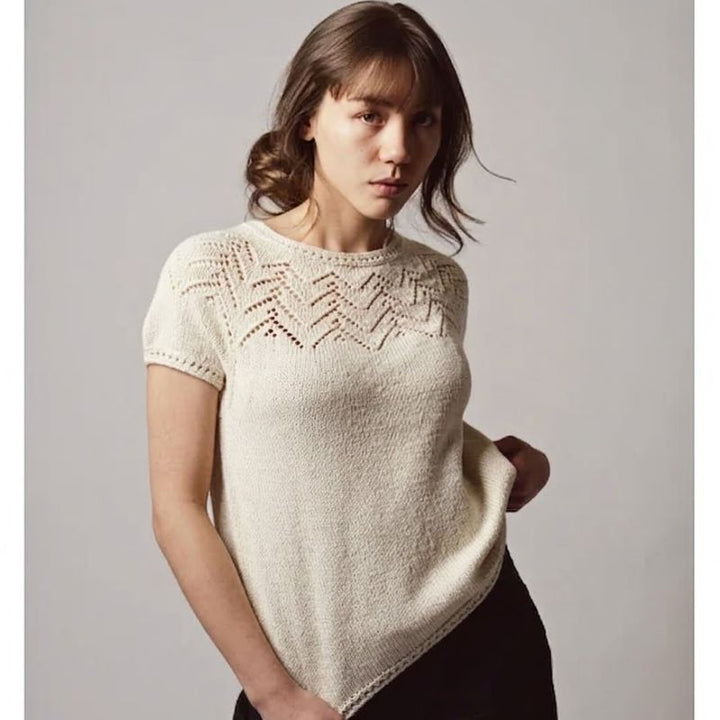 Strikkekit Tine T-shirt 2670 i Organic Trio fra Hjertegarn