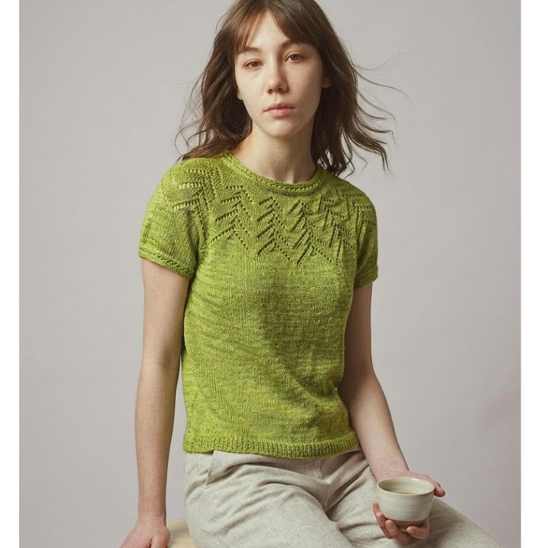 Strikkekit Tine T-shirt 2670 i Organic Trio fra Hjertegarn