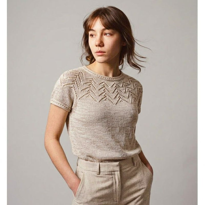Strikkekit Tine T-shirt 2670 i Organic Trio fra Hjertegarn
