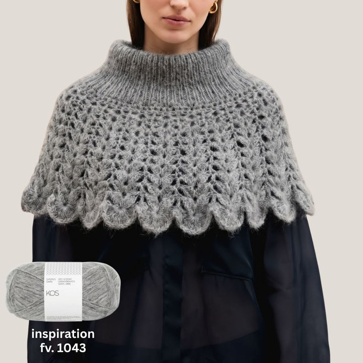 Kit 2606-15 DIY Flowerfield Poncho i KOS garn