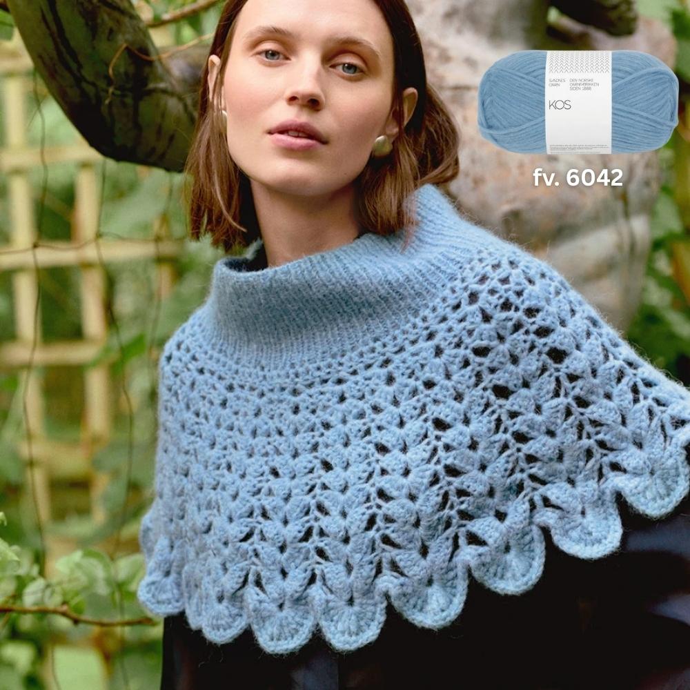 Kit 2606-15 DIY Flowerfield Poncho i KOS garn