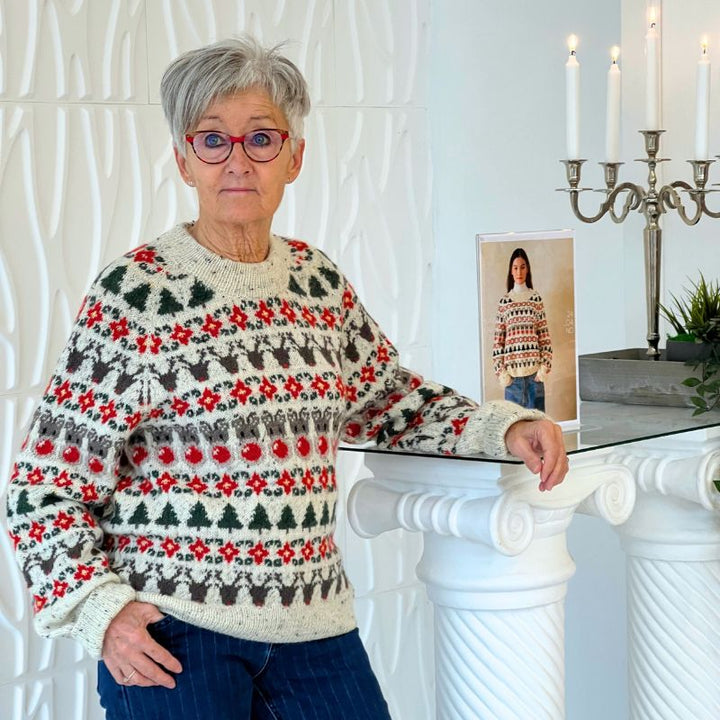 Strikkekit 24-04 Julesweater fra Sandnes Garn i Tynd Peer Gynt