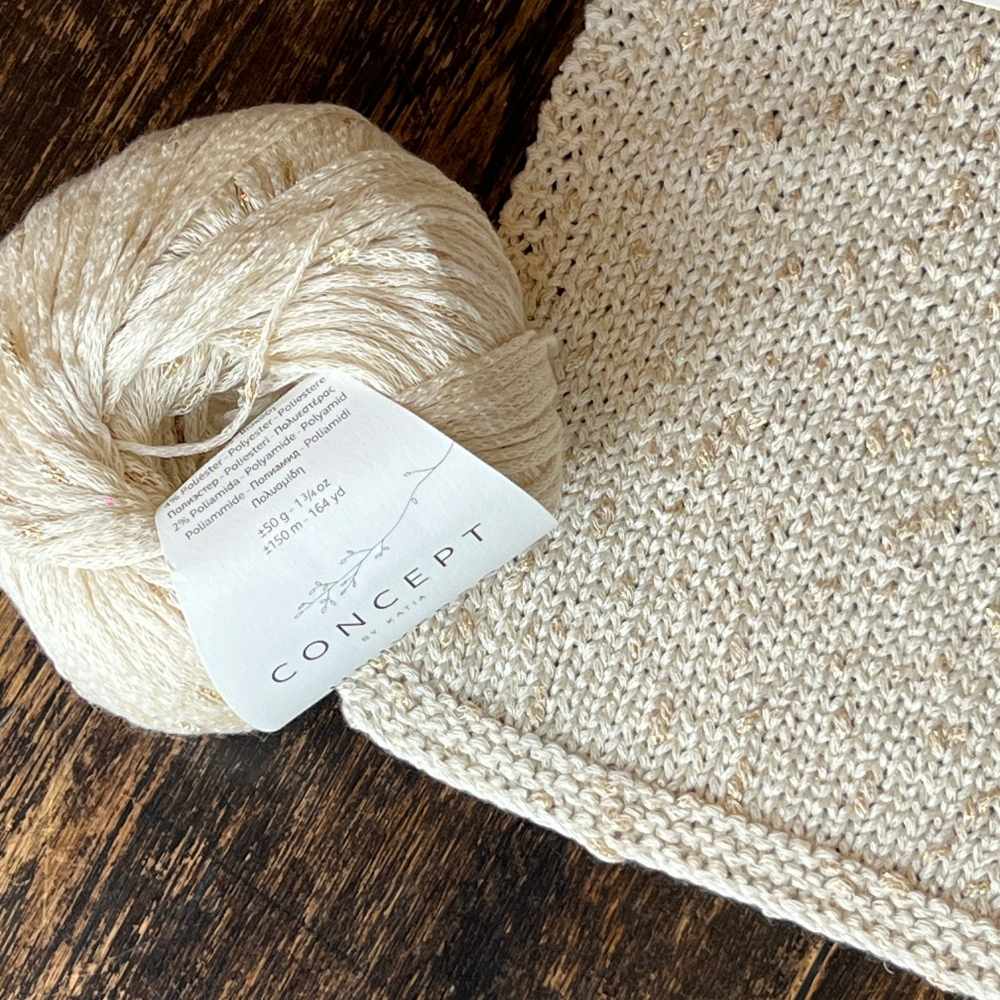 Universo viscose garn med glimmer fra Concept by Katia