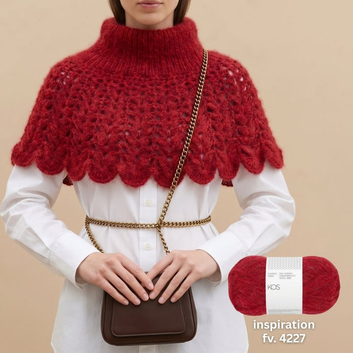 Kit 2606-15 DIY Flowerfield Poncho i KOS garn