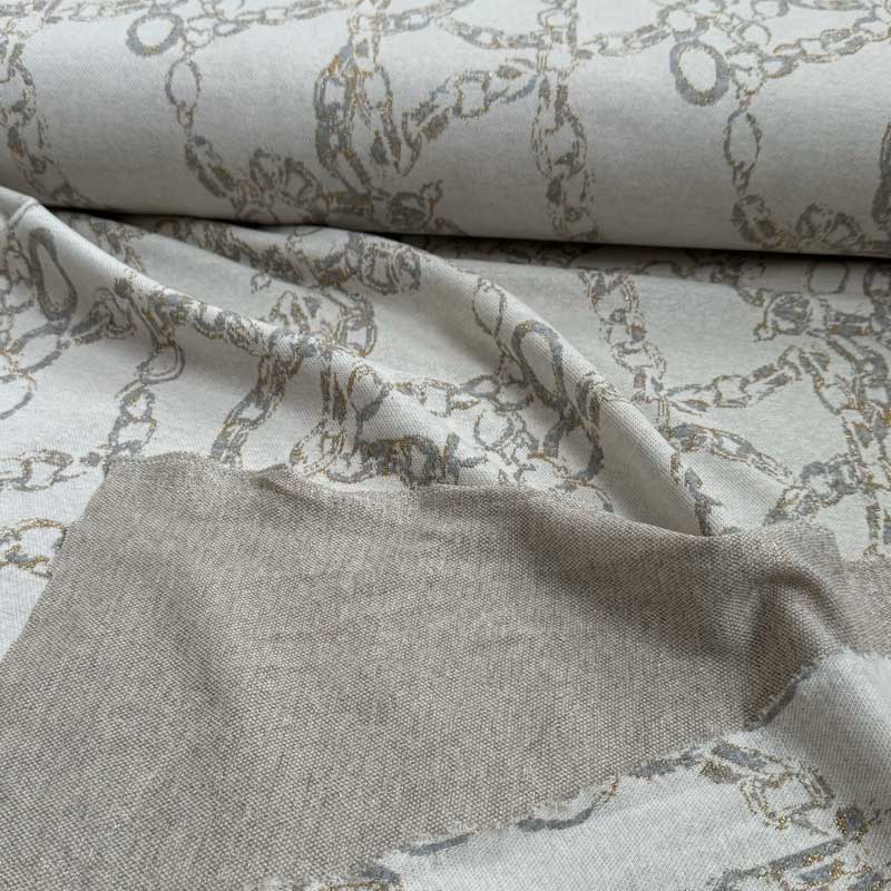 Strik vare med kæde mønster og lurex detaljer