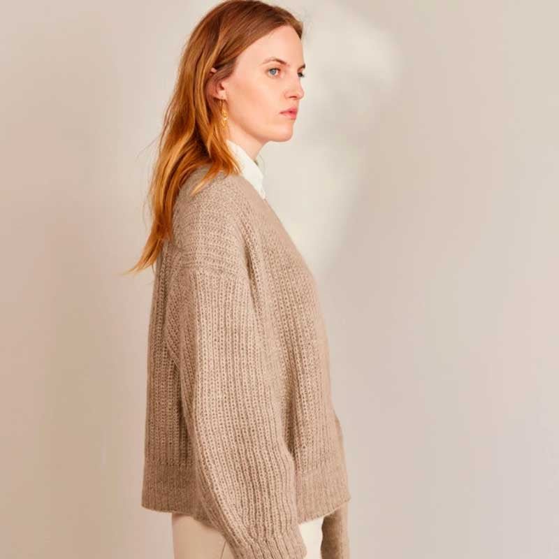 Strikkekit 2409-4 Lumen Cardigan i Tynd Peer Gynt &amp; Tynd Silk Mohair