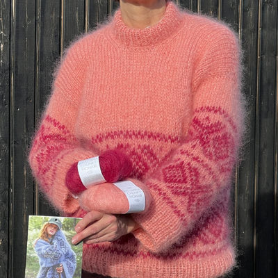 Strikkekit 2410 - 1 Fun Chunky Marius i Ballerina Chunky Mohair fra Sandnes - KreStoffer