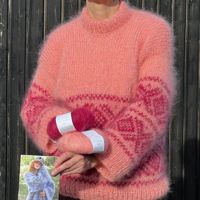 Strikkekit 2410 - 1 Fun Chunky Marius i Ballerina Chunky Mohair fra Sandnes - KreStoffer