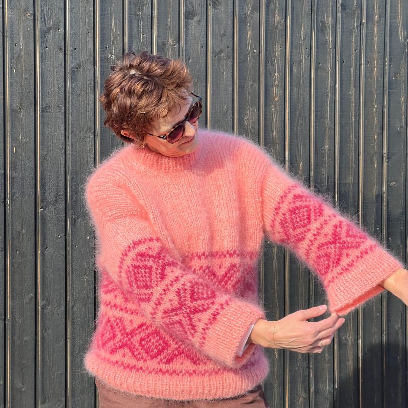Strikkekit 2410-1 Fun Chunky Marius i Ballerina Chunky Mohair fra Sandnes
