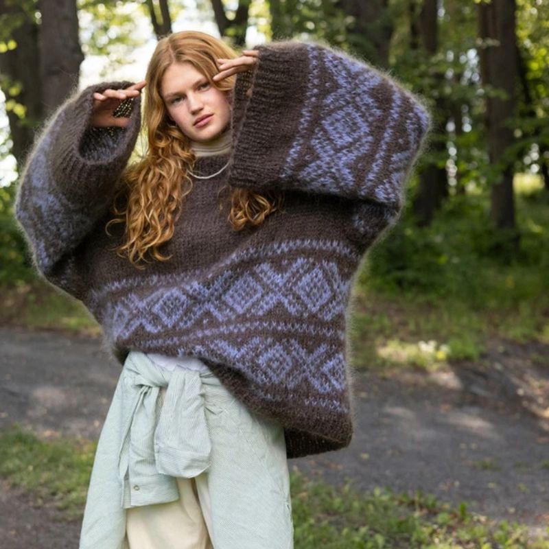 Strikkekit 2410-1 Fun Chunky Marius i Ballerina Chunky Mohair fra Sandnes