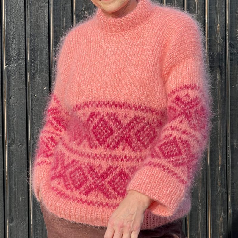 Strikkekit 2410 - 1 Fun Chunky Marius i Ballerina Chunky Mohair fra Sandnes - KreStoffer
