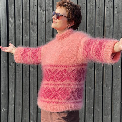 Strikkekit 2410 - 1 Fun Chunky Marius i Ballerina Chunky Mohair fra Sandnes - KreStoffer