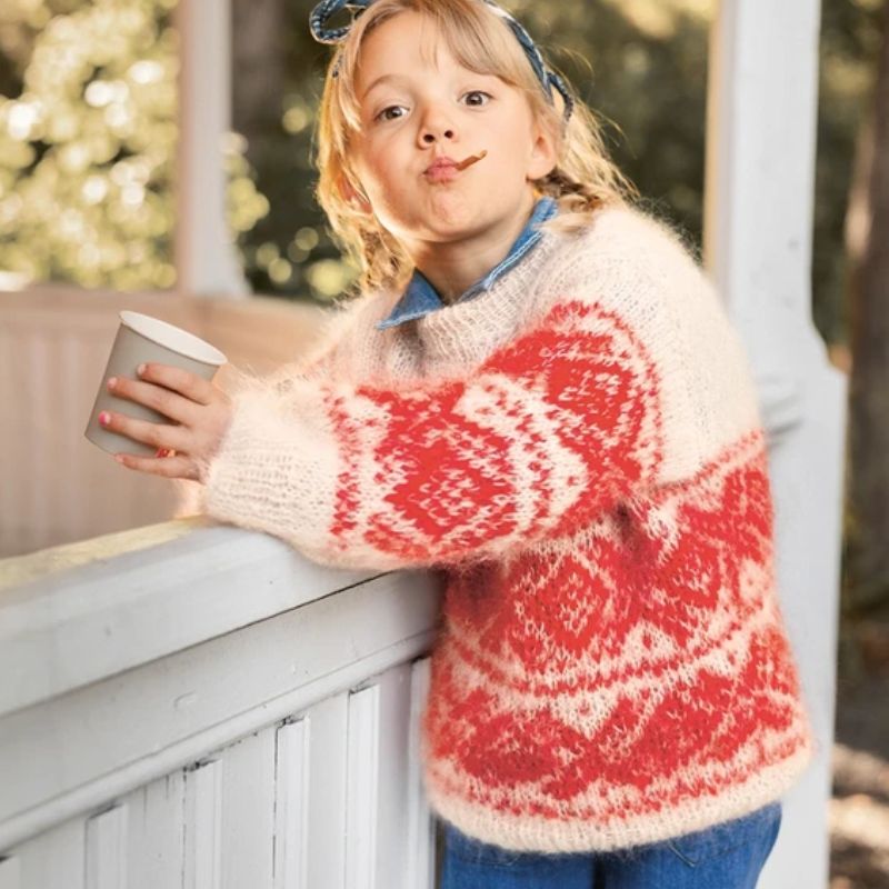 Strikkekit 2411_03 Fun Chunky Marius Junior i Ballerina Chunky Mohair