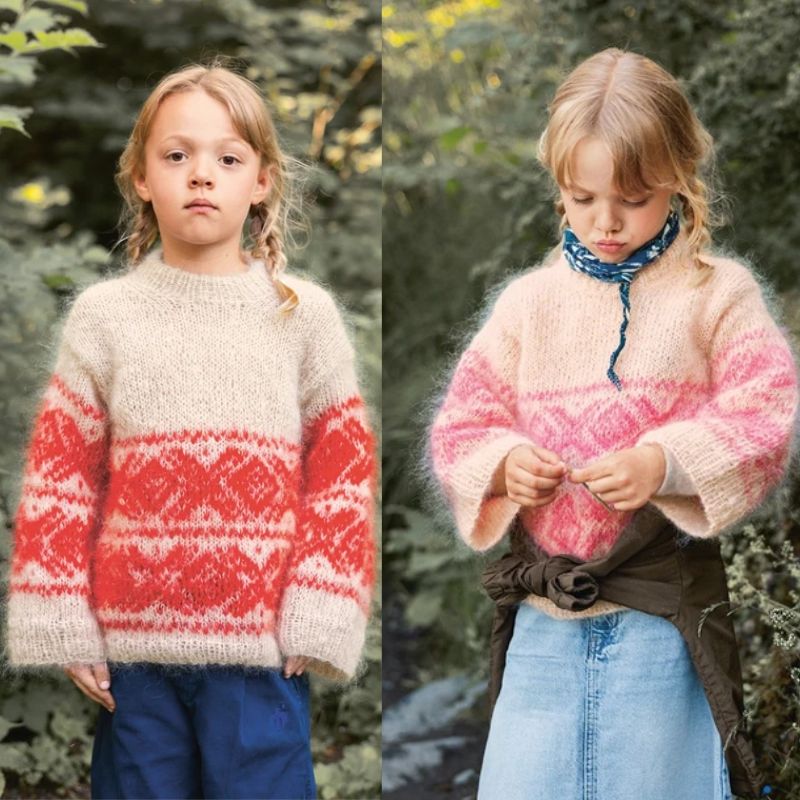 Strikkekit 2411_03 Fun Chunky Marius Junior i Ballerina Chunky Mohair