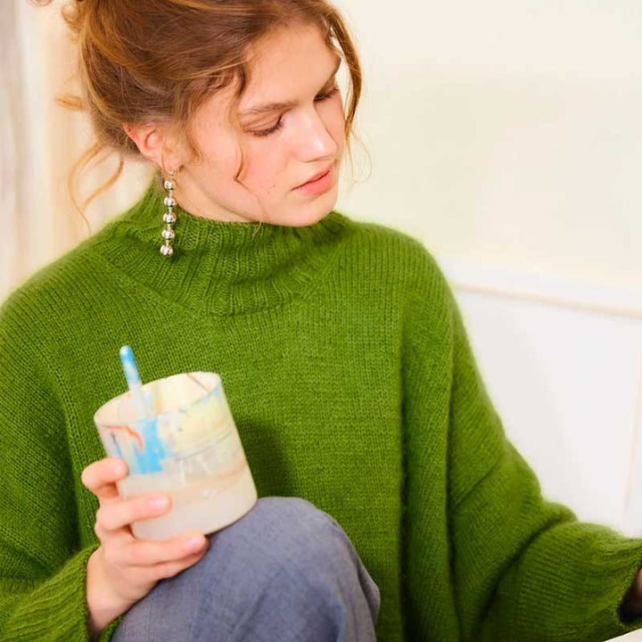 Strikkekit 2502/7b Mindy Sweater i Sunday &amp; Tynd Silk Mohair
