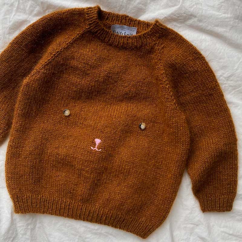 Strikkekit Bamsesweater fra PetiteKnit i Sunday &amp; Tynd Silk Mohair