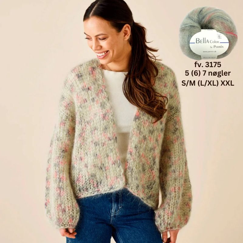 Strikkekit Bella Cardigan fra Permin - KreStoffer