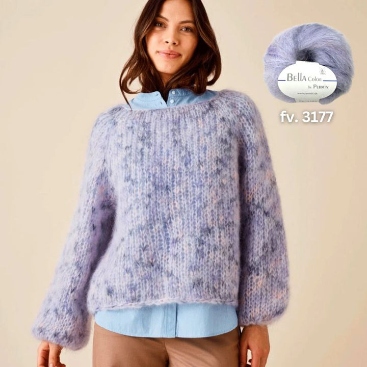 Strikkekit Bella Raglansweater fra Permin