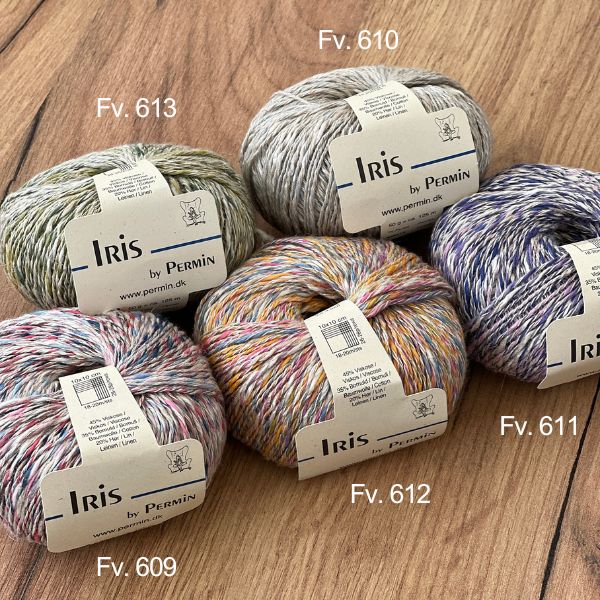 Strikkekit Bluse med bobler i Iris garn fra Permin