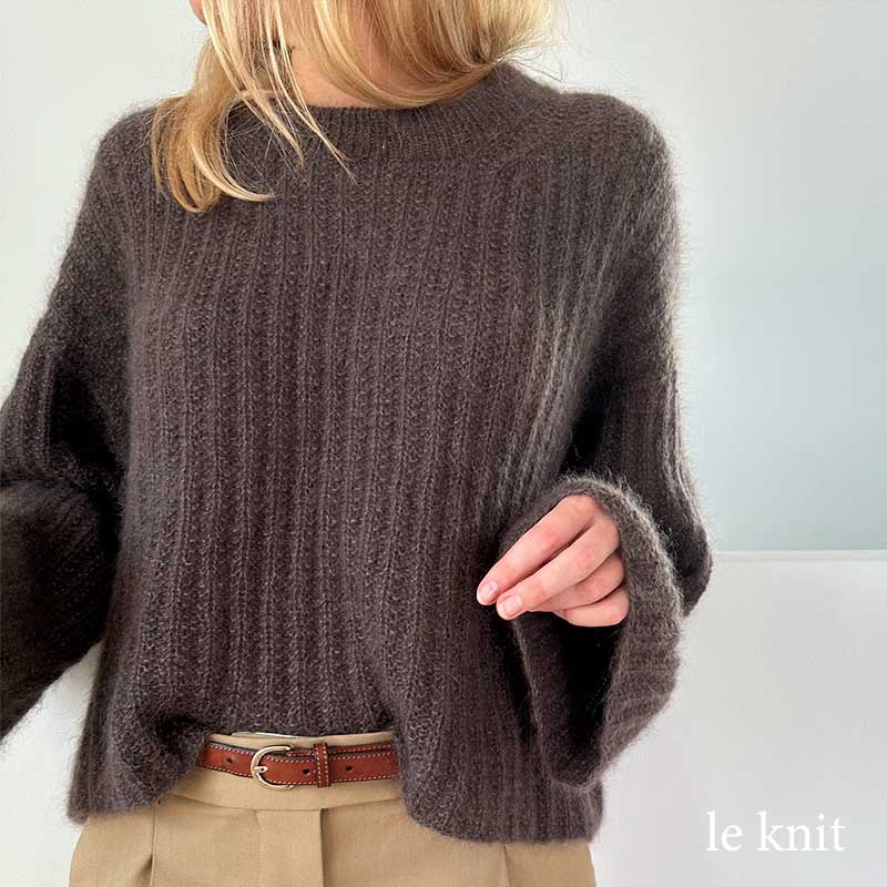Strikkekit Charlie Blouse fra Le Knit i Tynd Silk Mohair