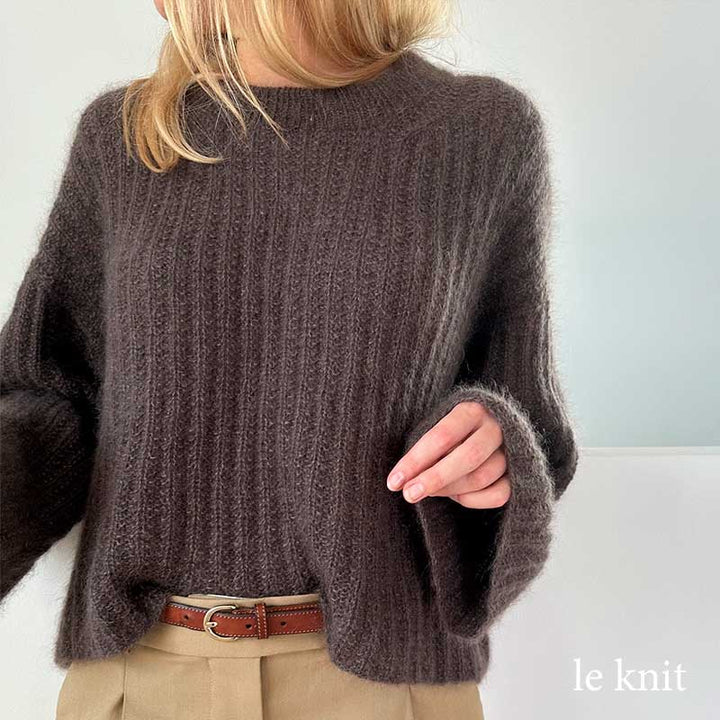 Strikkekit Charlie Blouse fra Le Knit i Tynd Silk Mohair