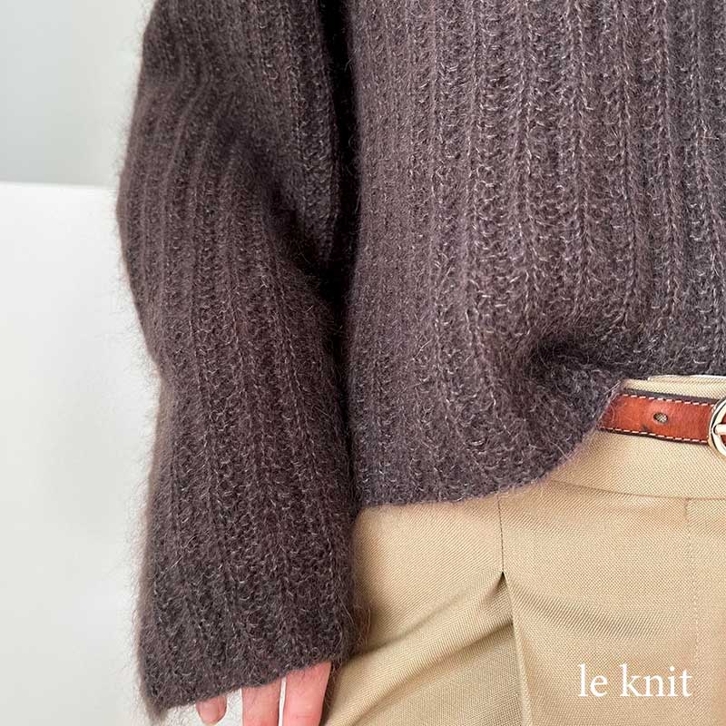 Strikkekit Charlie Blouse fra Le Knit i Tynd Silk Mohair