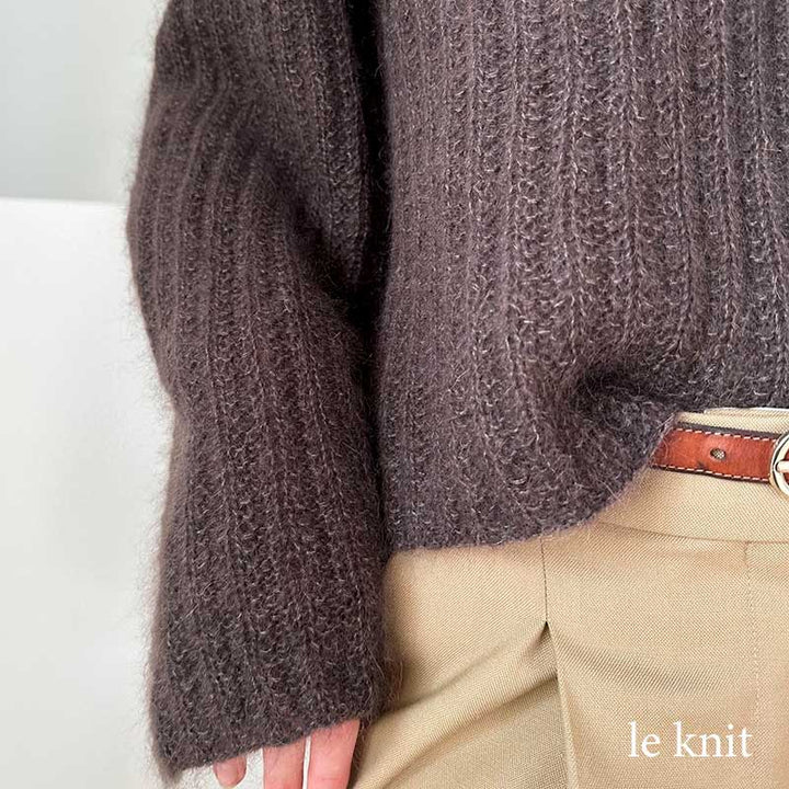Strikkekit Charlie Blouse fra Le Knit i Tynd Silk Mohair