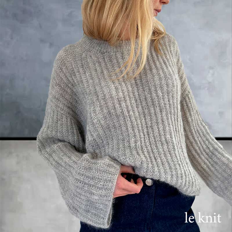 Strikkekit Charlie Blouse fra Le Knit i Tynd Silk Mohair