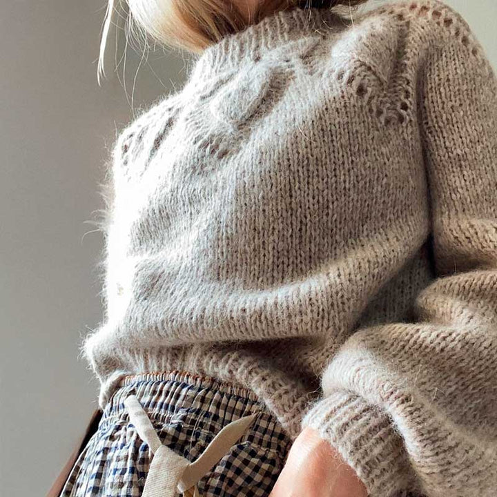 Strikkekit Chunky Dahlia fra Le knit i KOS og Tynd Silk Mohair