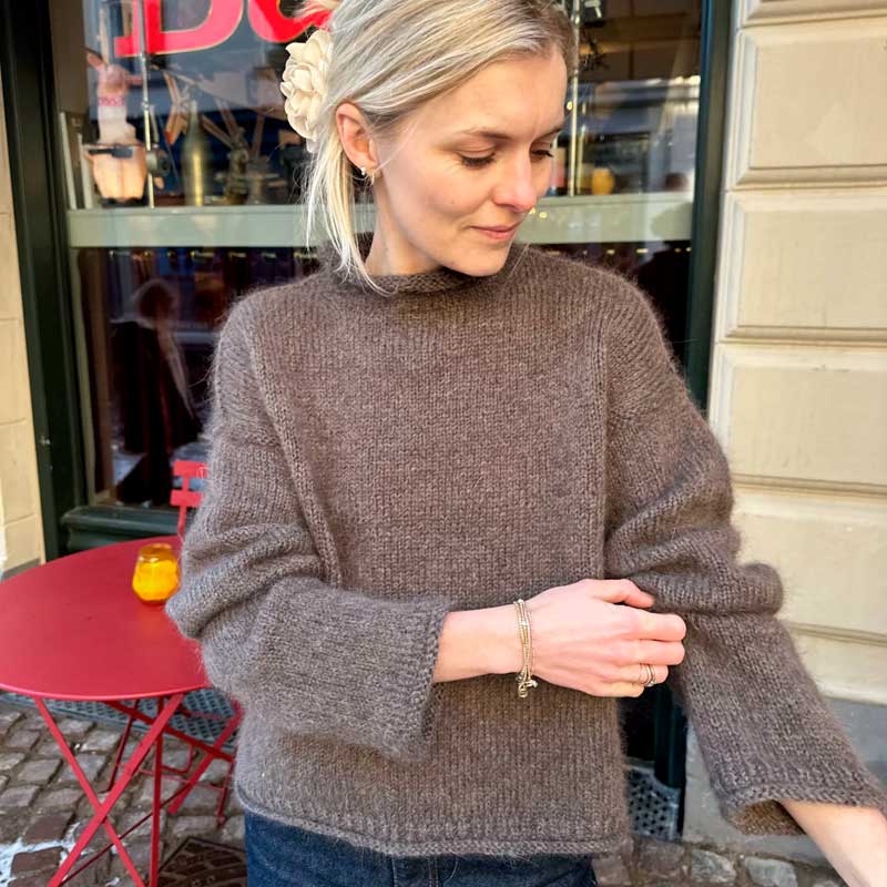 Strikkekit Cloud Sweater fra PetiteKnit i KOS og Tynd Silk Mohair - KreStoffer