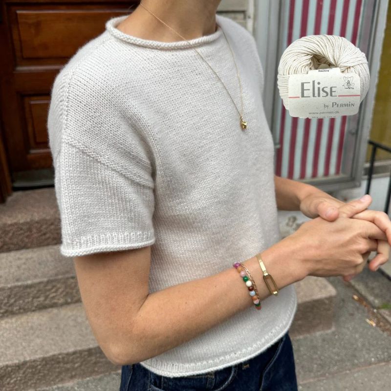 Strikkekit Cloud Tee fra PetiteKnit i Elise fra Permin - KreStoffer