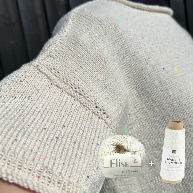 Strikkekit Cloud Tee fra PetiteKnit i Elise og Make It Blümchen